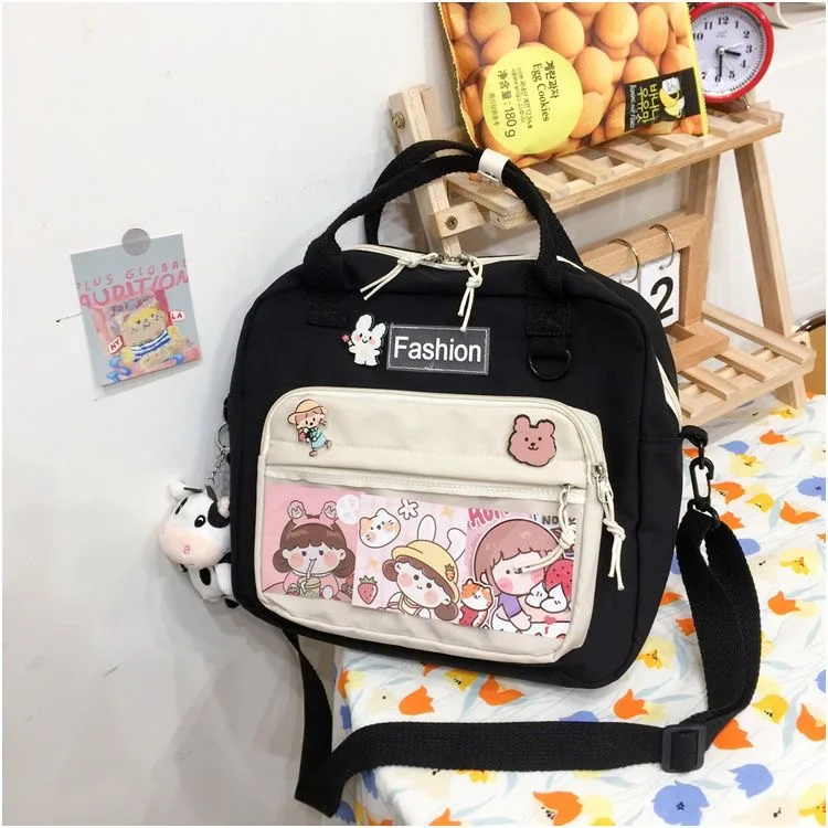 Giapponese Itabag High School Girls Tote Bag multifunzionale JK School Bags borsa a tracolla trasparente zaino donna Kawaii itabag