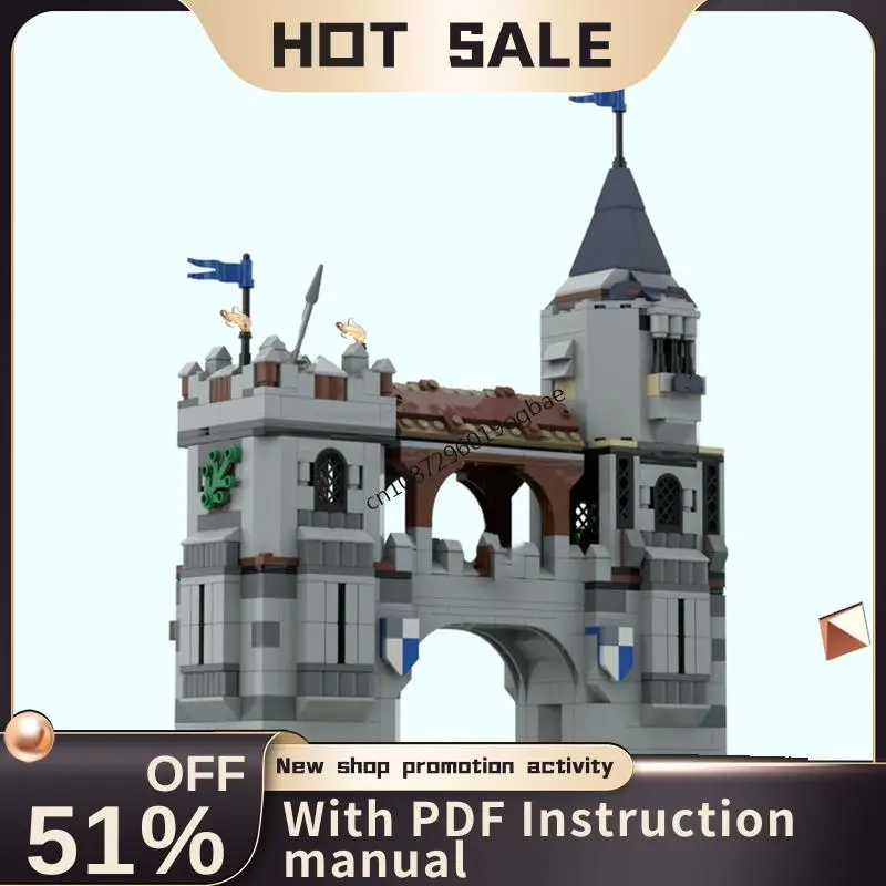 

New 1100Pcs Moc European Medieval Street View Castle Outpost Model Building Diy Creative Ideas Kid Toy Birthday Gift Block 31168