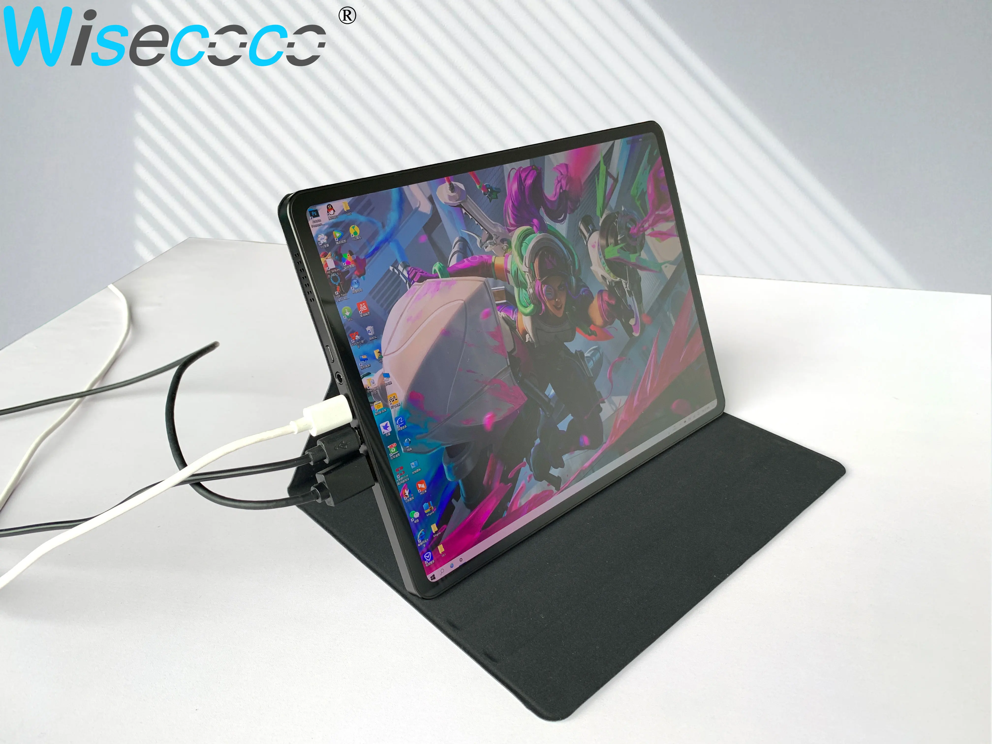 

11-дюймовый сенсорный переносной монитор AMOLED 1728*2368 емкостный сенсорный экран 2K кронштейн с регулируемой яркостью настольный ПК Wisecoco