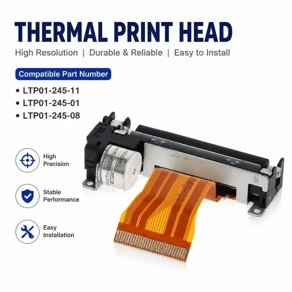 1Pcs 58MM Thermal Print Head LTP01-245-01 LTP01-245-11 Receipt Printhead High Temperature Resistant Black