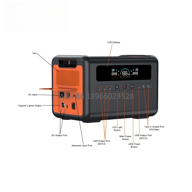 

Портативный источник питания Piconic 1500 Вт для кемпинга, качественный онлайн ИБП, солнечный, для использования на улице