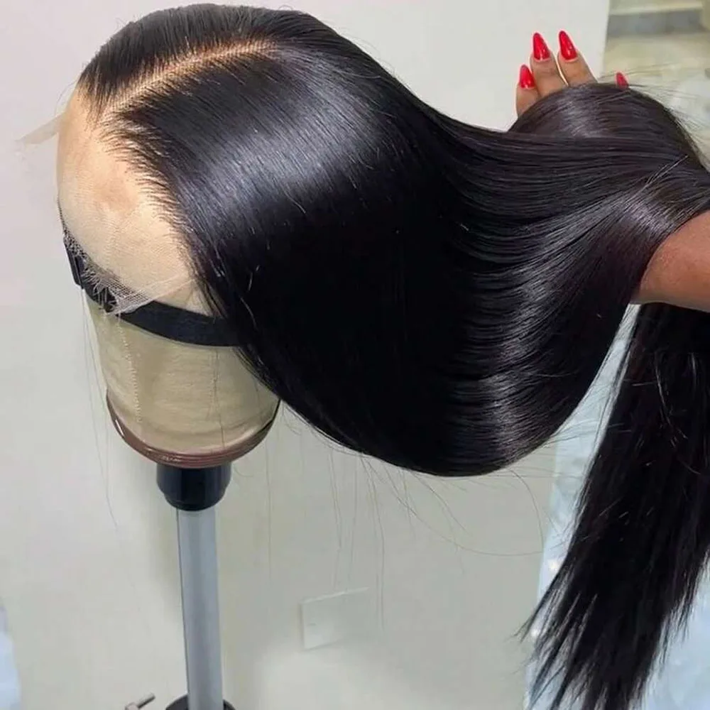 40 Inch Wigs Human Hair Hd Frontal 13x6 Raw Real Length Straight Human Hair Lace Wig Overseas Warehouse Free Shipping
