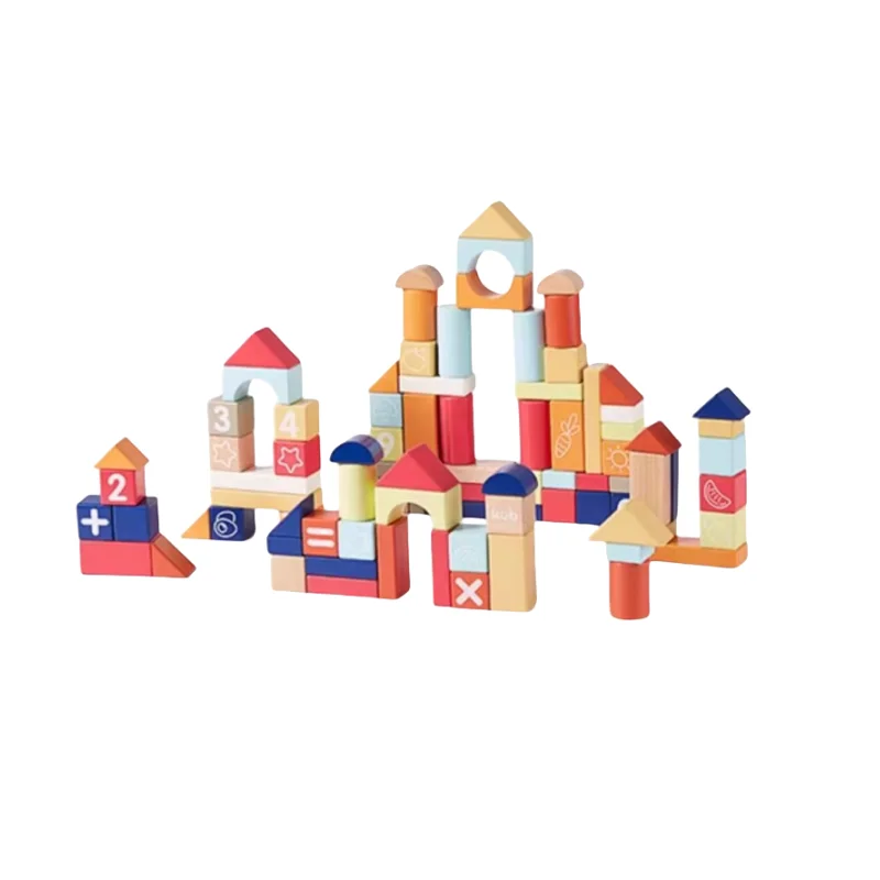 88pcs Beech Building Blocks Educational Toys Children Large Size Colorful Stackable Stem Preschool Toys Boys Girls Presents