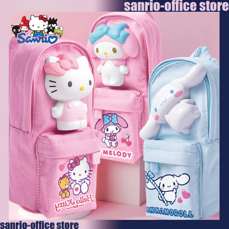 anime bonito descompressao lapis bolsa grande capacidade caneta bolsas sanrio papelaria desenhos animados hellokitty kuromi melodia estudantes 01