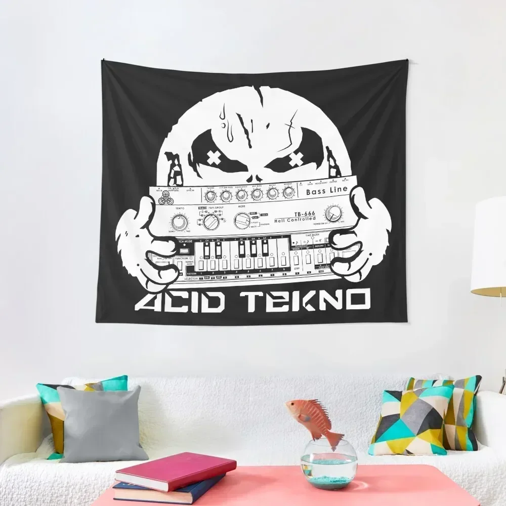 acid tekno (no color version) Tapestry Aesthetic Room Decor Bedrooms Decorations Aesthetic Room Decoration Tapestry