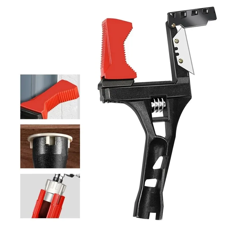 Multi-function Large Opening Short Handle Wrench Bathroom Water Pipe Universal Wrench Adjustable Aluminum Alloy Repair Tool