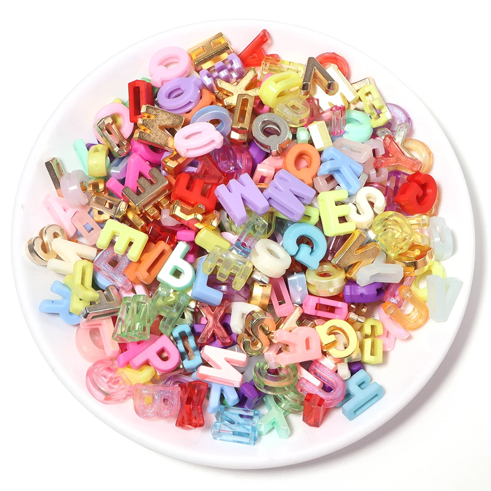 45g/Beutel Gemischte Acryl-Buchstabenperlen mit Großem Loch, Englische Buchstaben, Lose Abstandsperlen für DIY-Schlüsselanhänger, Handyketten und Schmuckherstellung – Detail 3