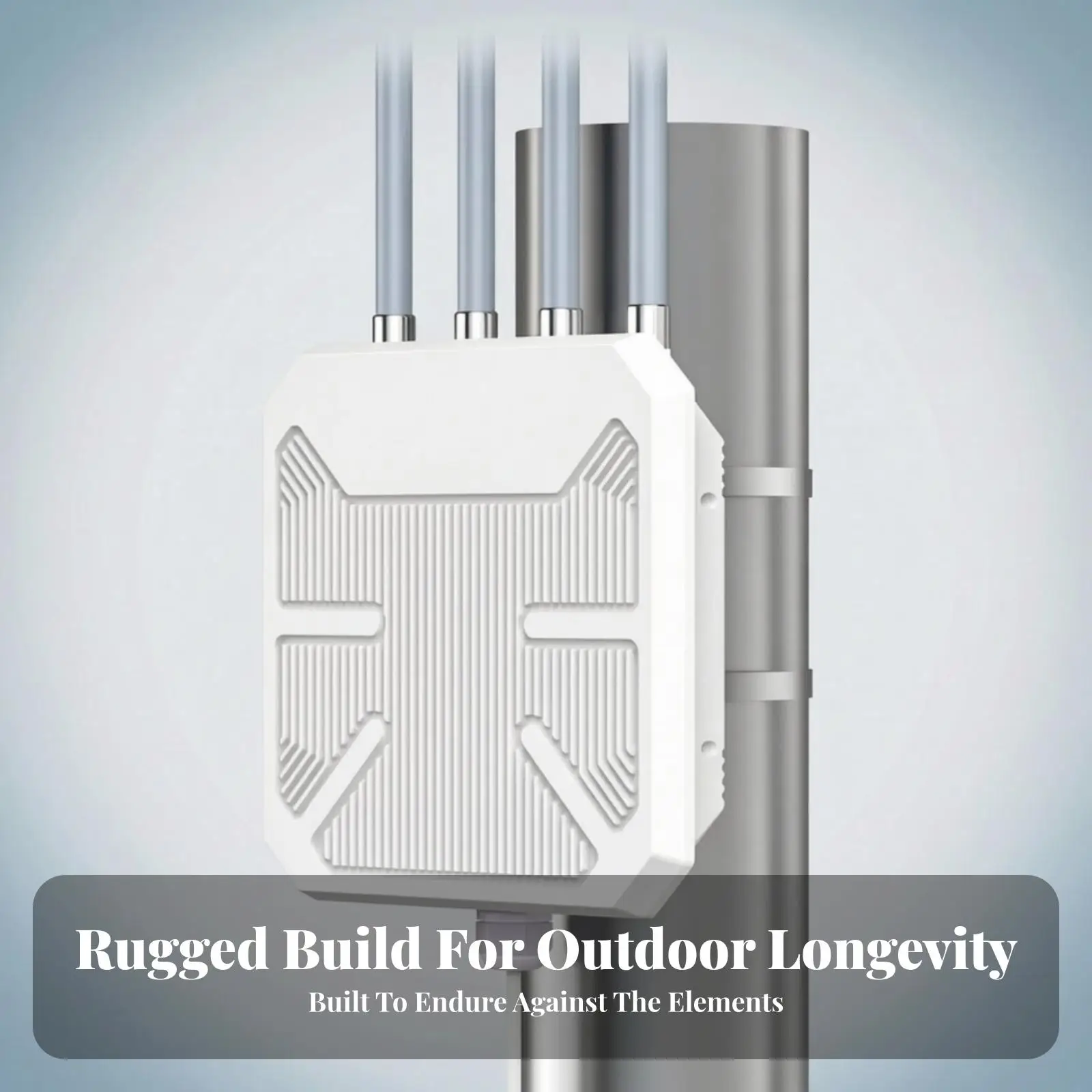 Waterproof Outdoor Router Wifi 6 Range Extender with Fiberglass Enclosure Overvoltage Protection for Garden and Open Area