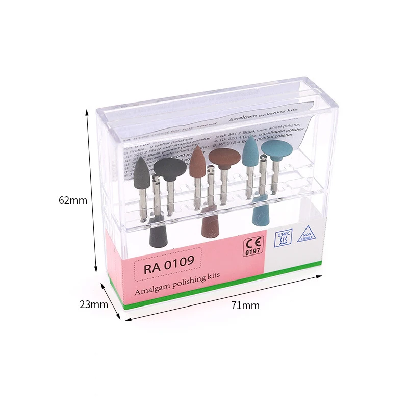 RA0109 Dental Amalgam Polishing Kits Handpiece Abrasive RA0109 Polishing Kits Low Speed Dental Resin Porcelain Polishing Set