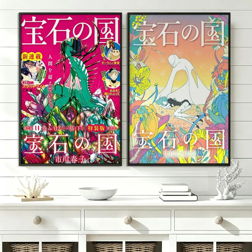 anime Land of the Lustrous Poster Poster HD Trendy SelfAdhesive Wall Art Print For Living Room Bedroom Dorm Office Home Gift