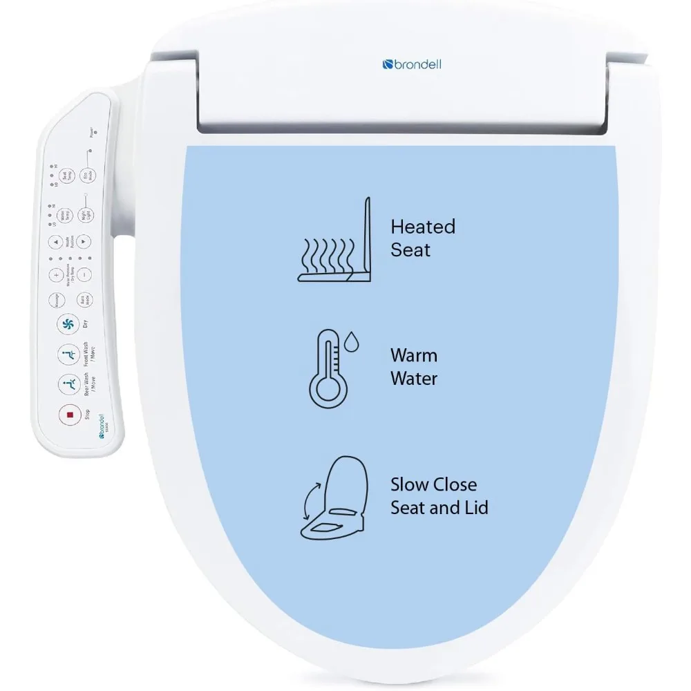 SE400-RW Swash SE400 Electric Bidet Toilet Heated Seat, Oscillating Stainless Steel Nozzle, Warm Air Dryer, Night Light, Gentle
