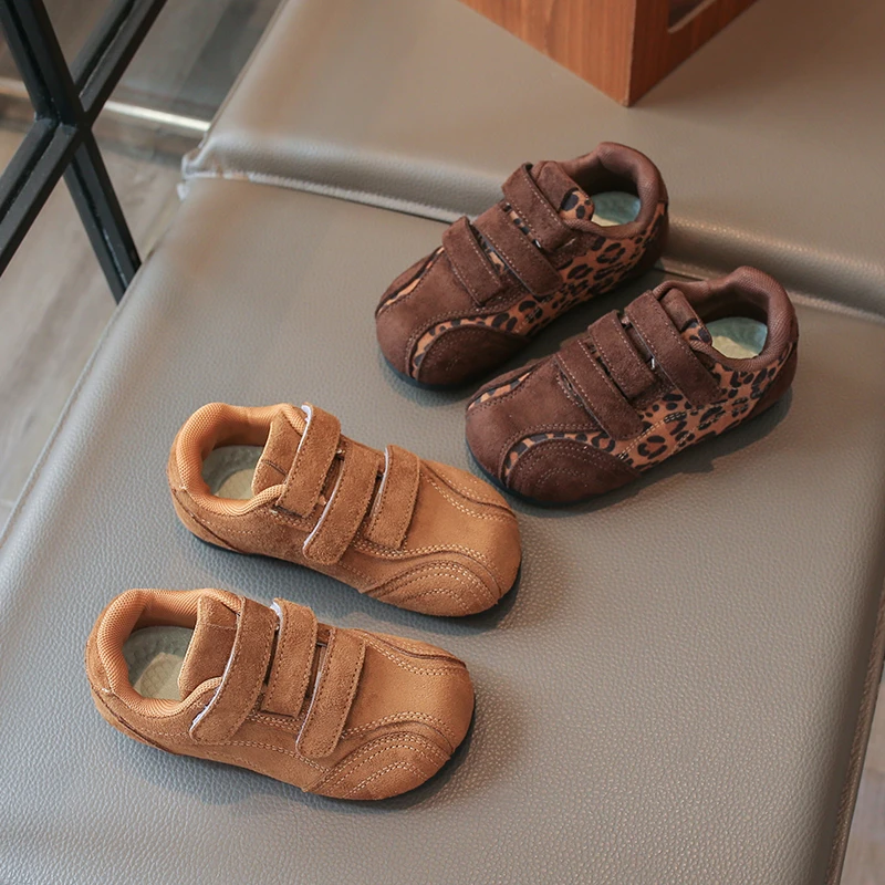Autumn Fashion Toddler Little Girls Casual Shoes Suede Strap Warm Cozy Comfortable Sports Shoes for School Daily Outdoor Wear