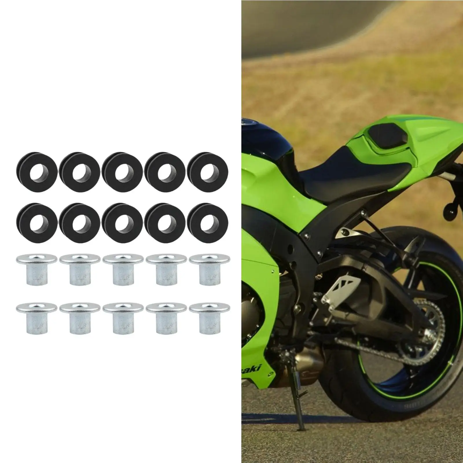 

20Pcs Shock Absorber Bush Motorcycle Windshield Cushion for Kawasaki
