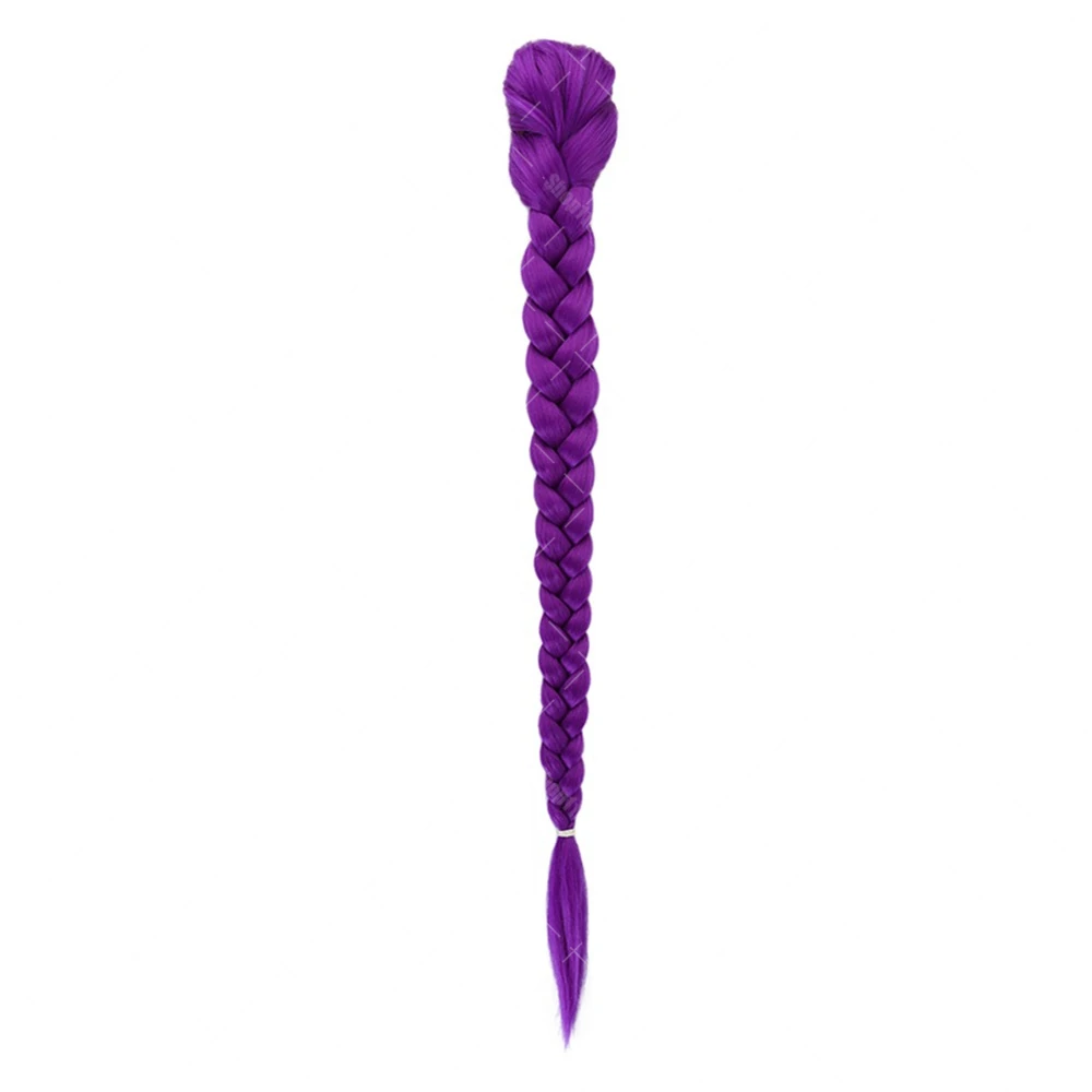 Demon Hunter Rumi Purple Wig Braid 26inch High Temperature Silk Role Playing Wig Stage Party Role Playing Prop Children Dress Up