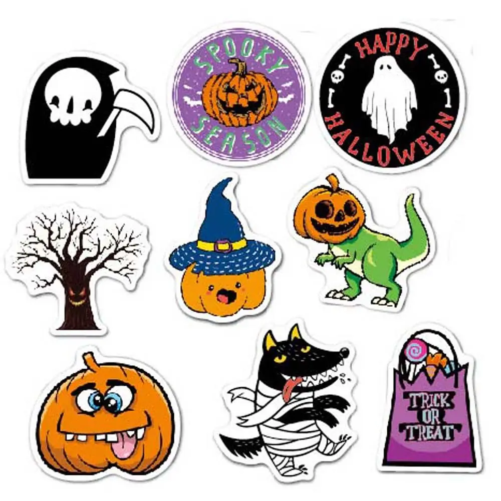 Hand Account Album Decoration Graffiti Decorative Sticker Halloween Stationery Sticker School Supplies Halloween Stickers