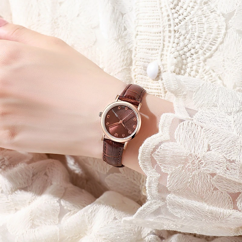 أزياء المرأة ووتش بو الجلود حزام ساعة اليد ساعات كوارتز للنساء ساعة السيدات ووتش هدية Reloj Mujer Montre فام