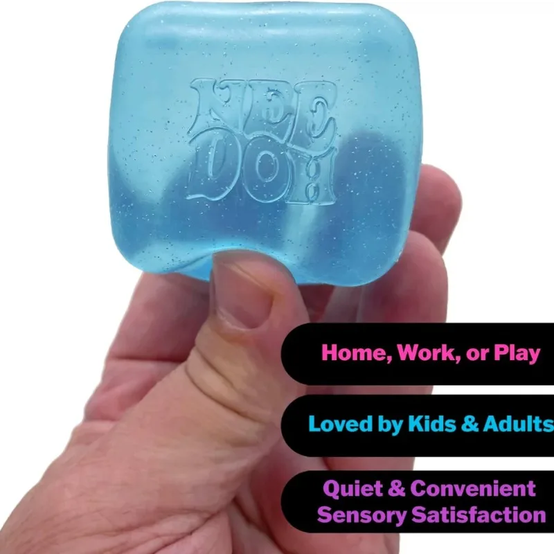 NEW HOT Needoh Nice Cube Sensory Stress Reliever Multiple Styles Fidget Tool for Anxiety Focus Desk Sensory Cube for Adults Kids