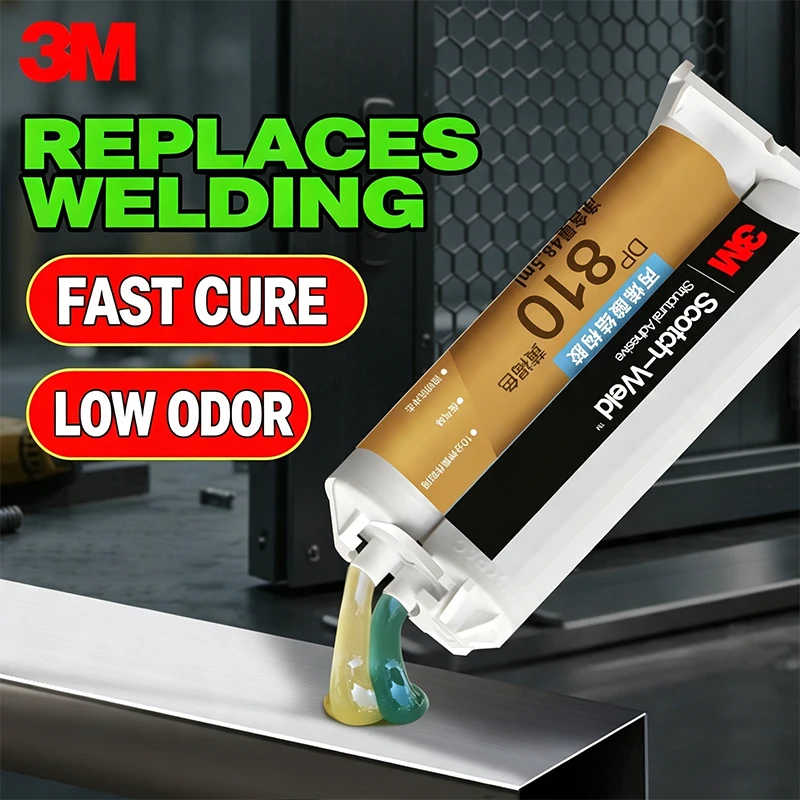 3M DP810 DP810NS Scotch-Weld Low Odor Acrylic Structural Adhesive 50ML 1:1 Two Part Glue for Metal Plastic Bonding