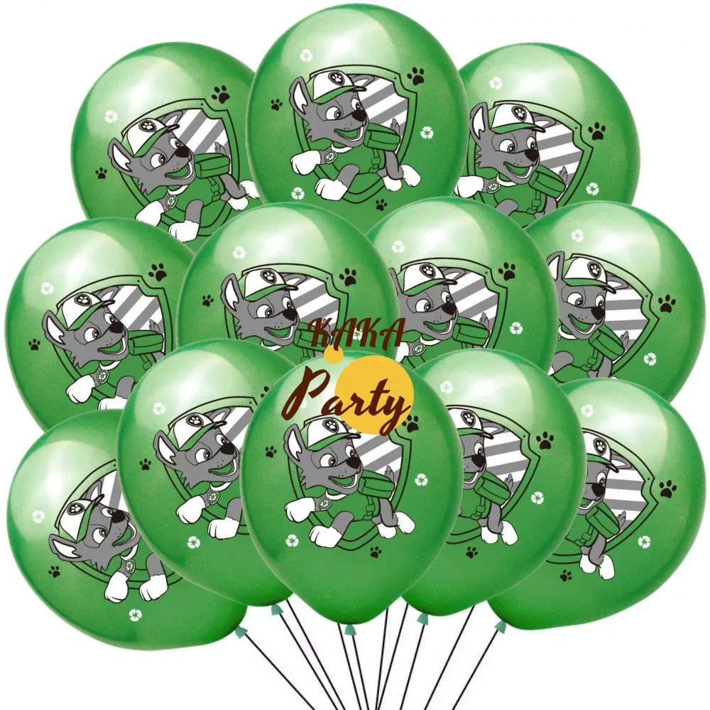 12 Stück Paw Patrol Latexballon Partydekorationen Chase Skye Marshall Partyballballons für Kindergeburtstag Partyzubehör Geschenkspielzeug