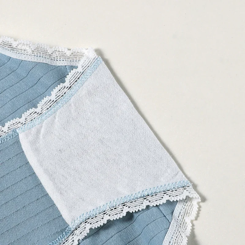 5 قطع سراويل داخلية مريحة وقابلة للتنفس للنساء، سراويل صيفية رفيعة متوسطة الخصر، سراويل قصيرة من القطن بالكامل للفتيات الصغيرات