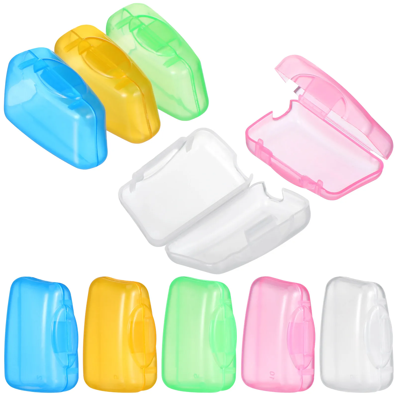 10pcs Toothbrush Head Protective Covers – Dustproof Travel Caps for Manual & Electric Toothbrushes, Compact Design