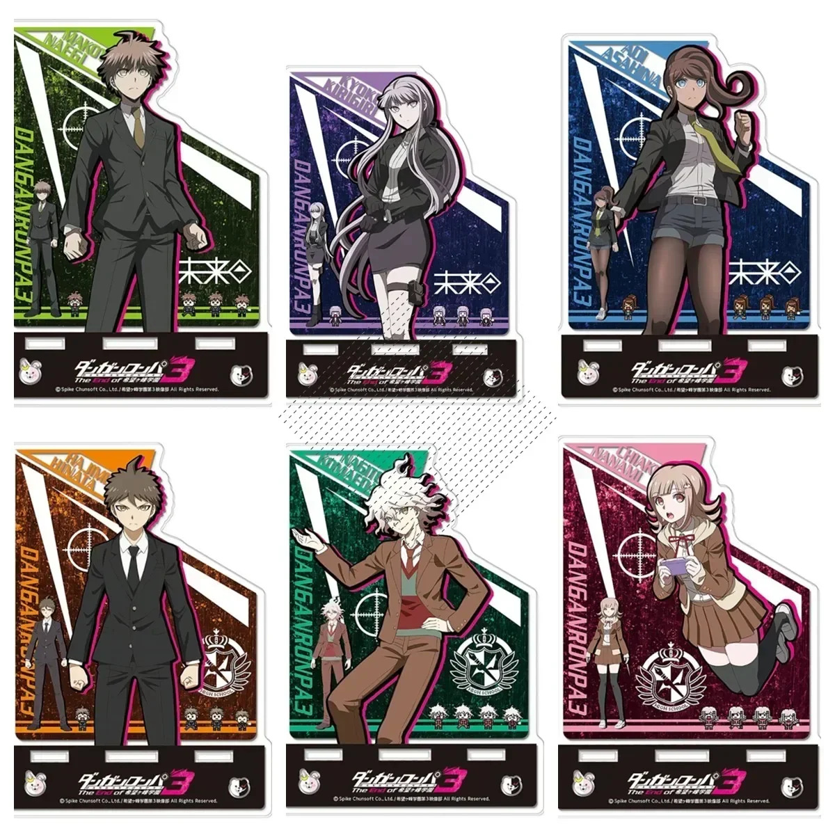 Game Naegi Mokoto Kirigiri Kyouko Asahina Aoi Hinata Hajime Komaeda Nagito Acrylic Stand Doll Figure Model Cosplay Toy for Gift