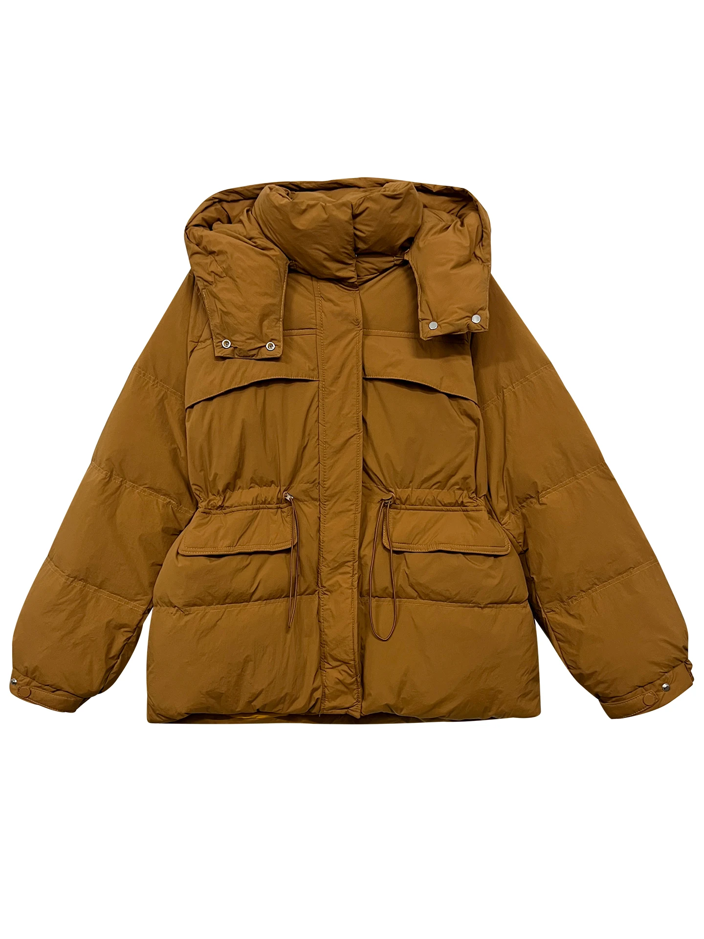 Bonbonfarbene Damen-Daunenjaet-DString-Taille, lockere Passform, Winterfarbe, Faion, schlankmachende Oberbekleidung, koreanische Sle Pendeln