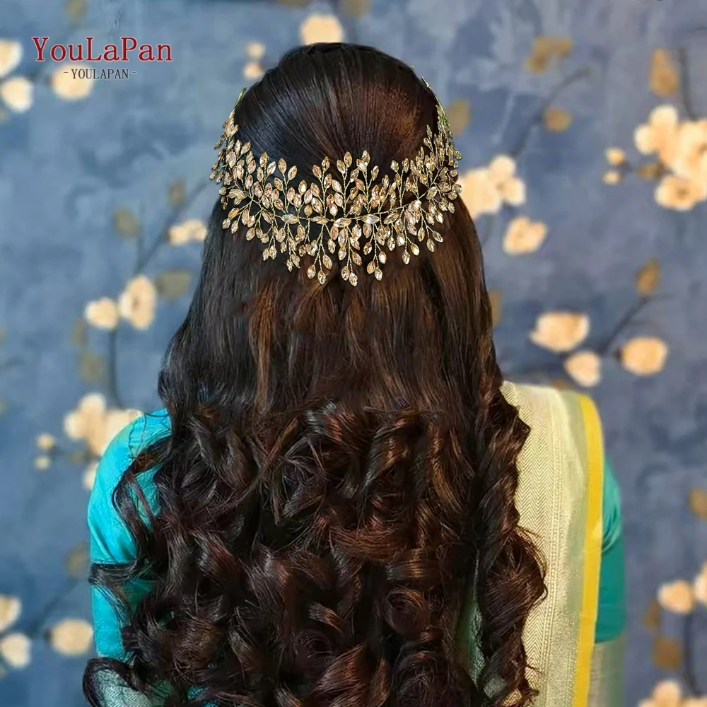 

YouLaPan Multi Colored Rhinestones Hair Accessories Wedding Bridal Headband Banquet Party Hair Band Handmade Headpiece HP237