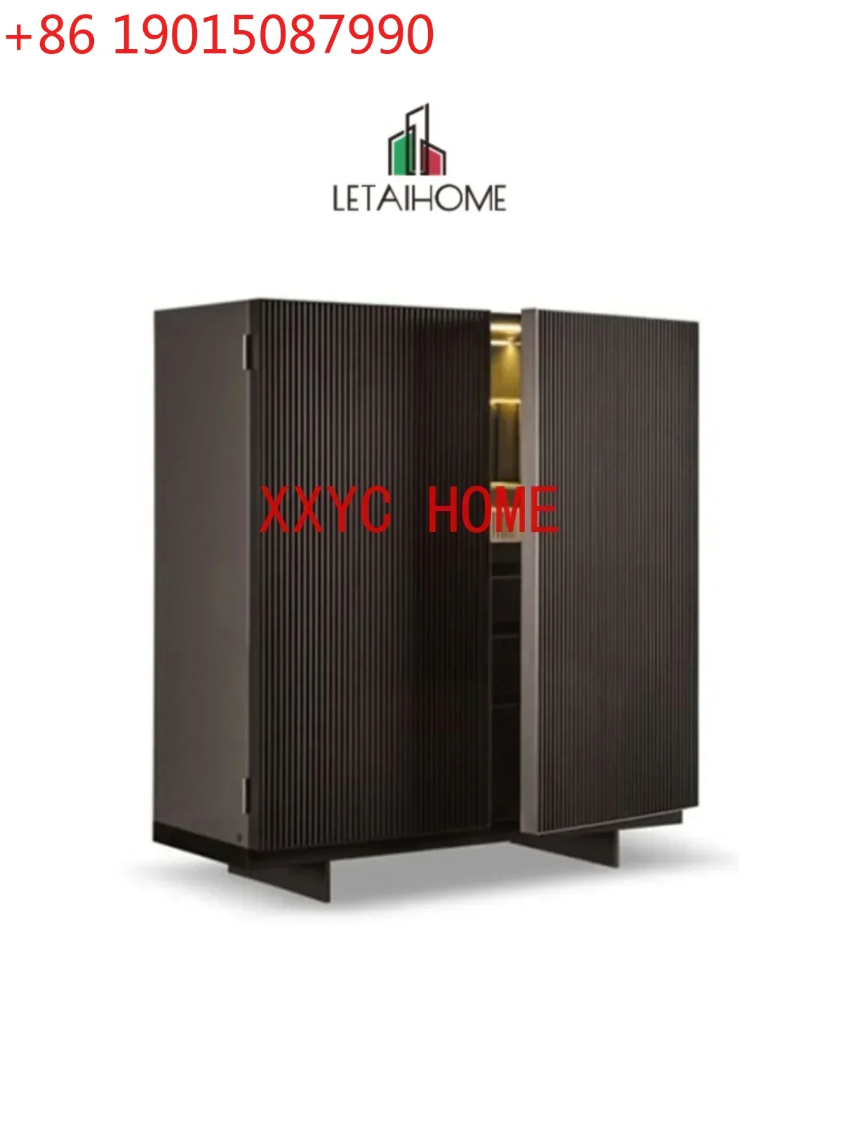 Modern Light Luxury Min European Style Living Room Wall Hallway Light with Dining Side Wine Cabinet