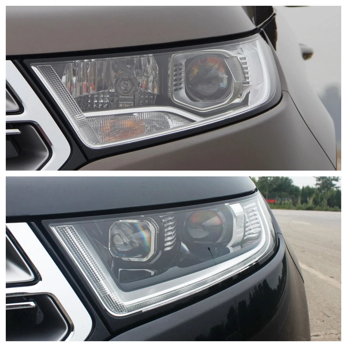 

Для Ford Edge 2015 2016 2017 2018 2019 автомобильные аксессуары прозрачный материал ПК крышка фонарей