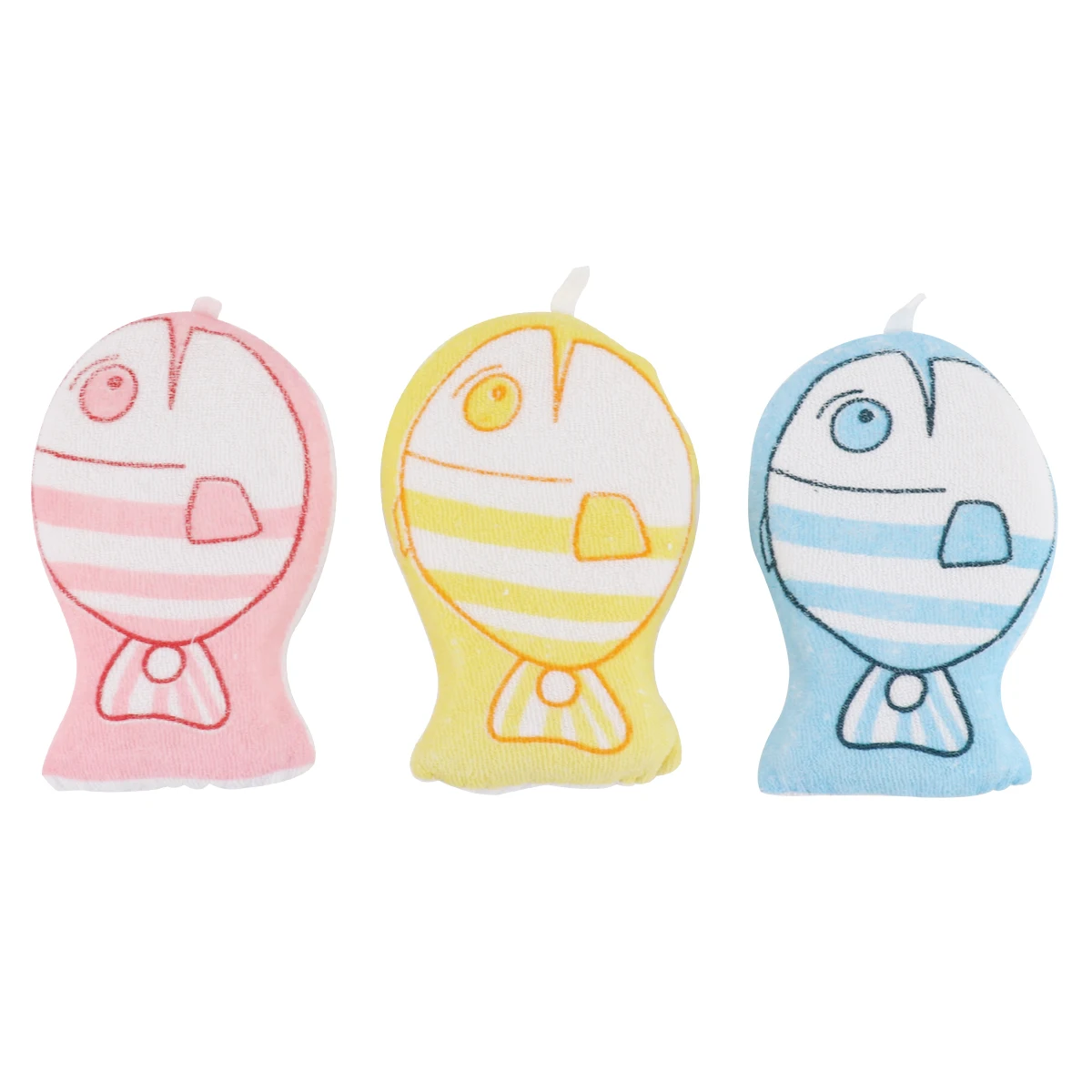 

3pcs Baby Sponge Balls Cartoon Bathing Sponge Cartoon Rubber Kids Towel Newborn Gloves Bathing Storage Sling Design