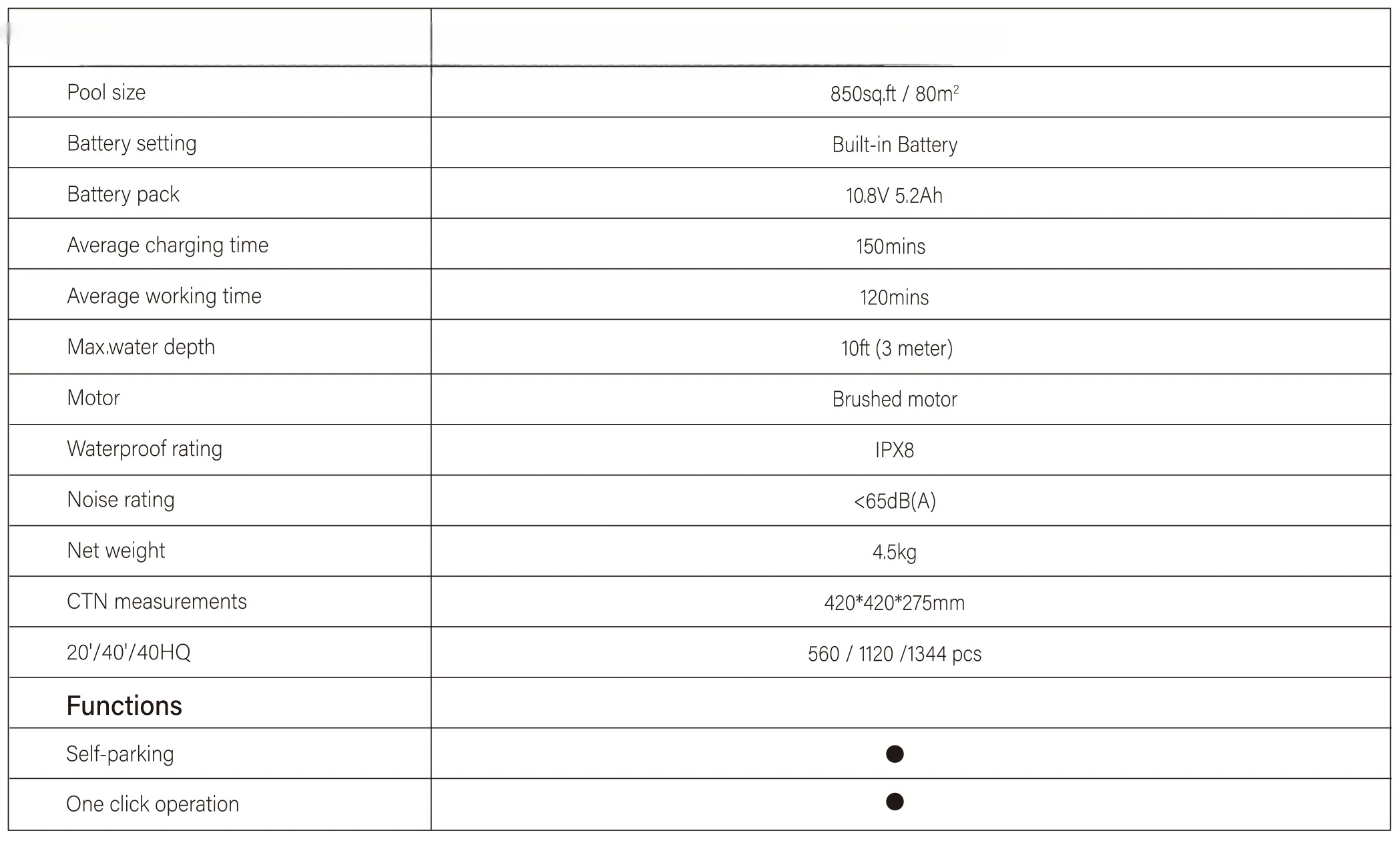 Hantechn New Design Oem Customize Logo Cordless Robotic Pool Cleaner 10.8v Rechargeable Battery 80m² Cleaner Robot