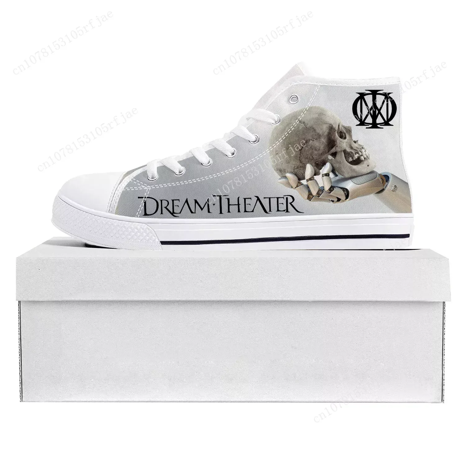 Dream Theater Rock Band Music High Top High Quality Sneakers Mens Womens Teenager Canvas Sneaker Casual Couple Shoes Custom Shoe