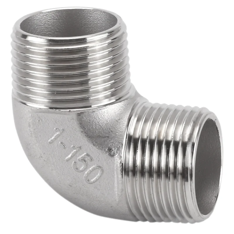 BSP 1/8" 1/4" 3/8" 1/2" 3/4" 304 스테인리스 스틸 조인트 암/수나사 90도 엘보 감속 직경 나사식 파이프 피팅