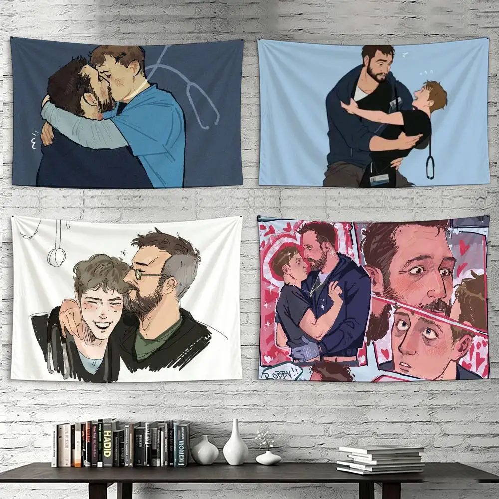 

Robby x whitaker fanart Flags Wall Hanging Tapestry Outdoor Garage Room Decorative flag Background Blanket