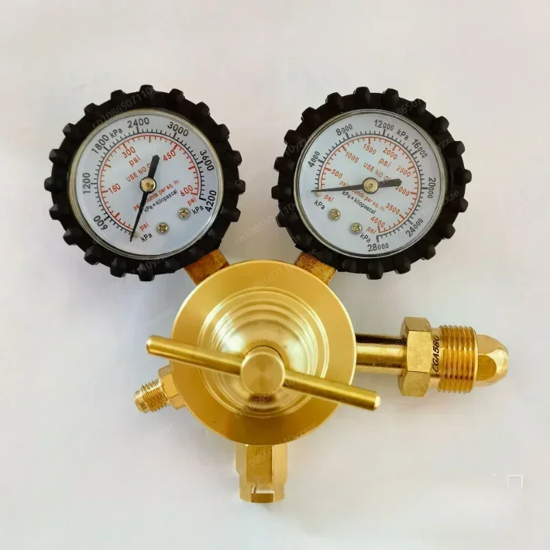 

25MPA Copper Nitrogen Meter Set Pressure Regulator pressure Gauge Gas gauge Valve PRessure Reducing Valve CGA580