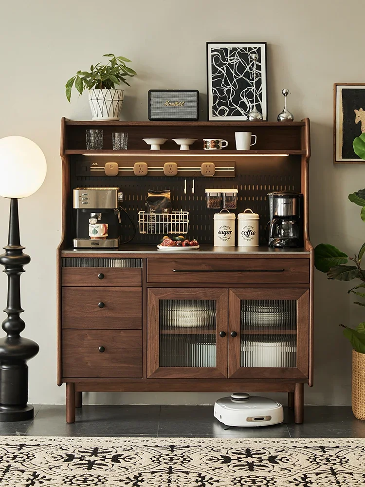 

North American black walnut, side cabinet, solid wood tea side cabinet, countertop storage furniture