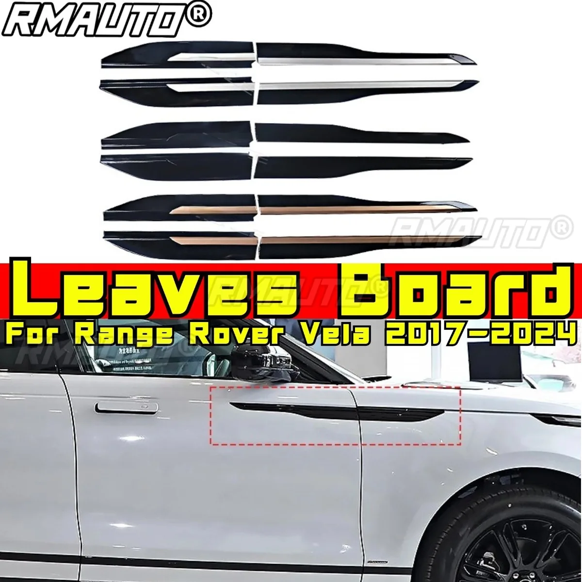 

For Range Rover Vela 2017-2024 Styling Kits Leaves Board Side Air Outlet Trim Air Grille Side Wing Flow Fender Grille Body Kit