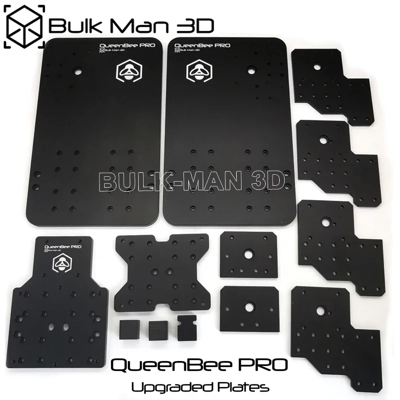 

Bulk-Man 3D QueenBee PRO CNC Plate Kits 13pcs 6063-T5 Aluminum Sets for QueenBee CNC Mechanical Builds