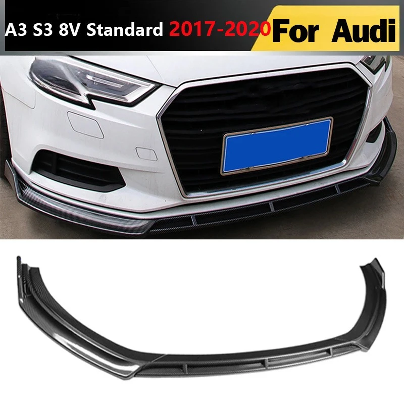 

2017-2020 для Audi A3 S3 8V Standard Facelift 3 шт. передний бампер, спойлер, диффузор, комплект кузова, передняя лопата, защита подбородка