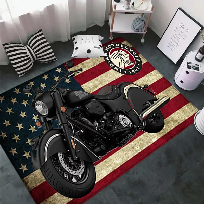 

House Entrance Mat Indian Motorcycles Rugs Carpet Living Room Mats Prayer Rug Home Kitchen Bath Foot Bathroom Door Carpet Custom