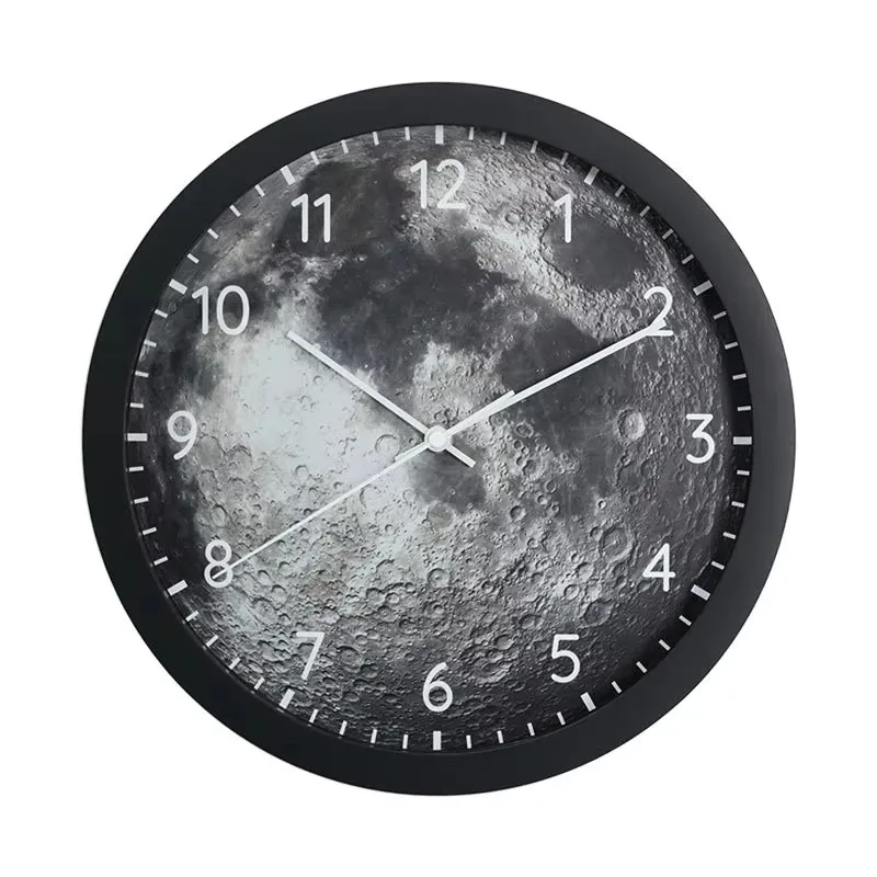 LED Voice-activated Wall Clock Fashion Simple Bedroom Living Room Wall Watch Smart Luminous Moon Light Luxury  Home Decoration