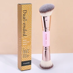 MAANGE 1PCS 파운데이션 메이크업 브러쉬 블렌딩 리퀴드 크림 파우더 코스메틱 메이크업 도구 용 양면 컨투어 메이크업 브러쉬