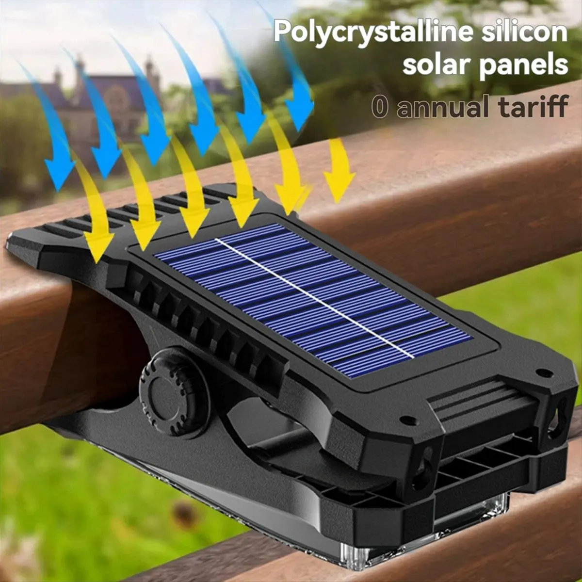 

Солнечный светильник CLOS с датчиком движения для сада, балкона, двора, водонепроницаемый, настенный, с креплением-зажимом