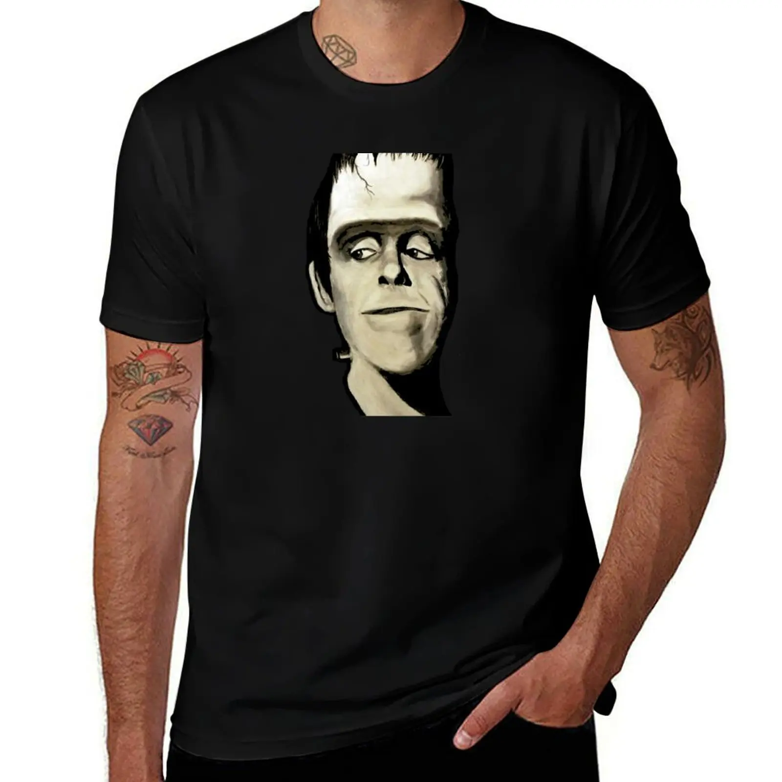 Herman Munster T-Shirt Sports Casual Short Sleeve Cotton Tee T-Shirt