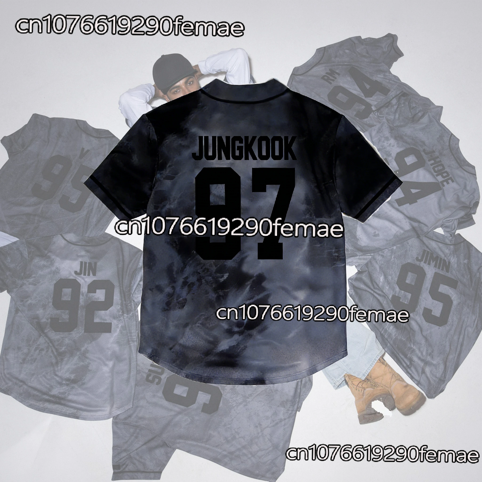 

2026 New Tour Support Baseball Jersey Korean Style #97 Print Family Matching Sports Cycling Top K-POP Music T-Shirt