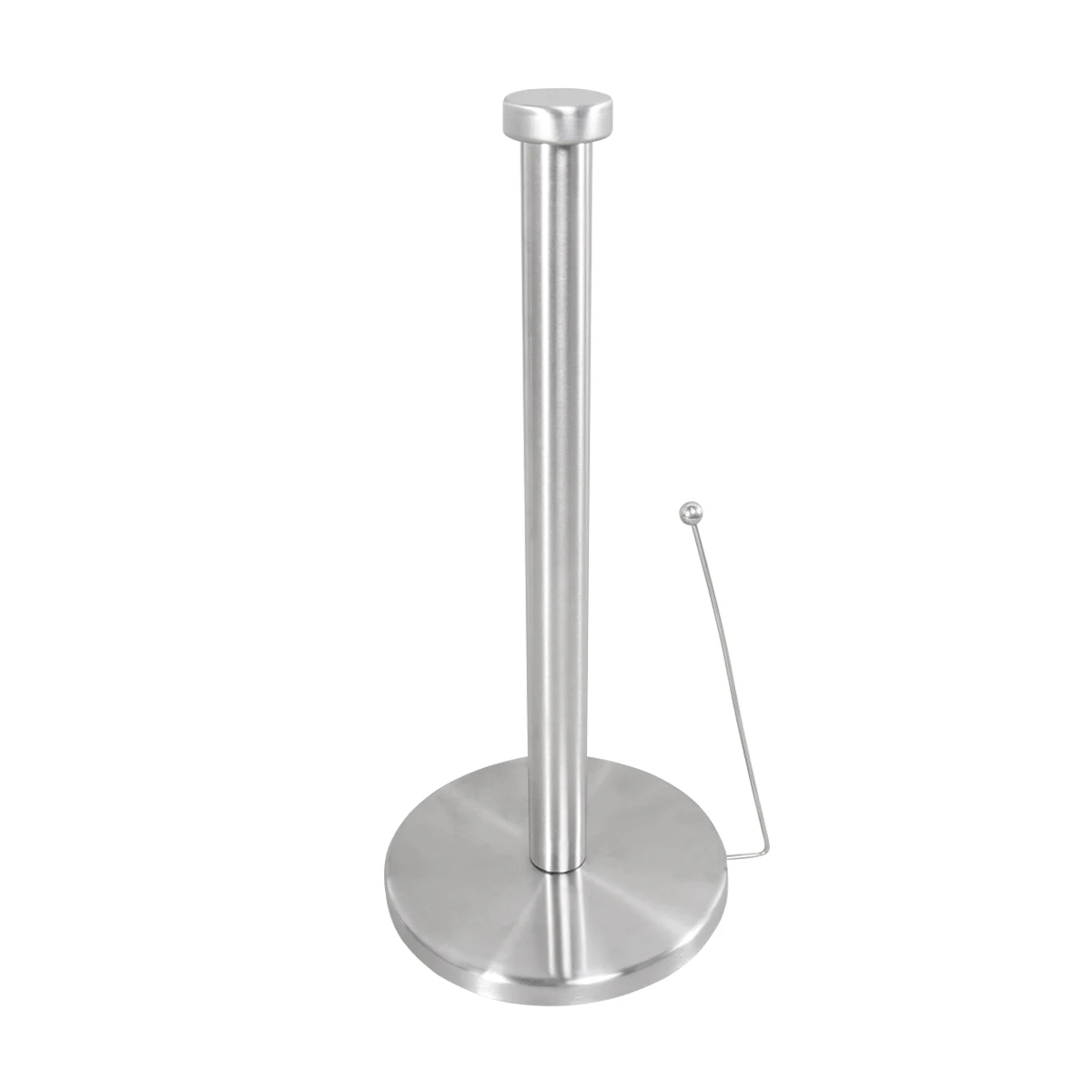 

1pc Stainless Steel Paper Holder Upright Towel Stand Countertop Tissue Rack Kitchen Bathroom Storage Bag Easy Clean