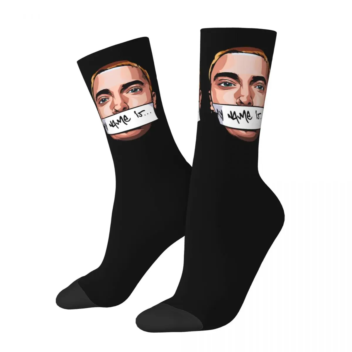 Eminem My Name is Slim Shady POLYESTER للجنسين المشي لمسافات طويلة 3D Print Happy Socks
