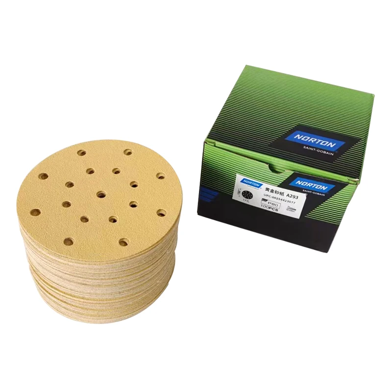 Norton Disc Sandpaper 6 Inch 17 Holes 150mm, Dry Application For Sanding Old Paint Surfaces, Metal And Wood Polishing