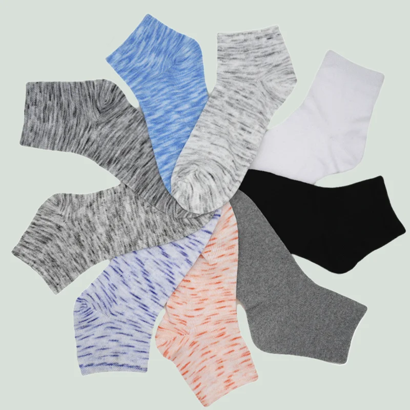 5/10 Pairs Summer High Quality Breathable Sports Socks Men And Women Mid-tube Socks Business Solid Color Cotton Casual Socks